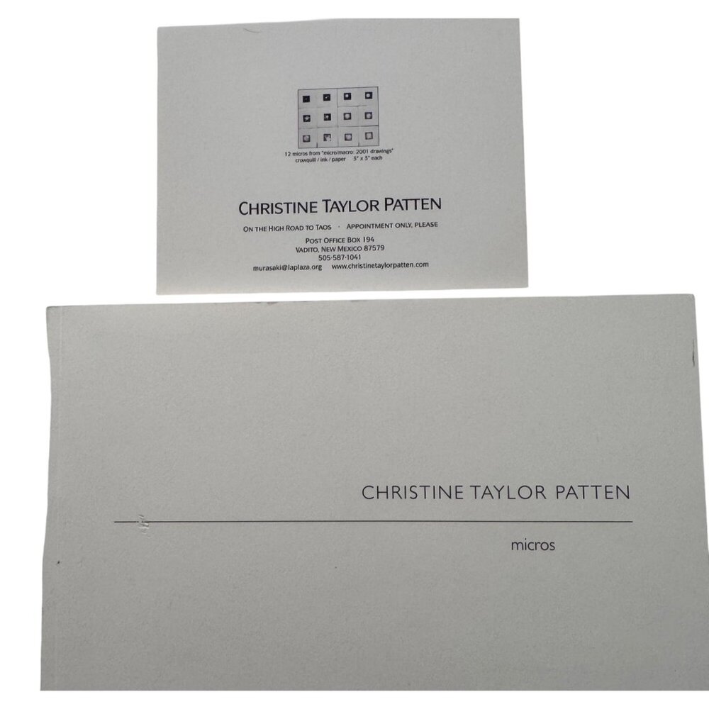 Christine Taylor Patten Micros Art Book 1999 Stinehour Press 1st Edition Signed